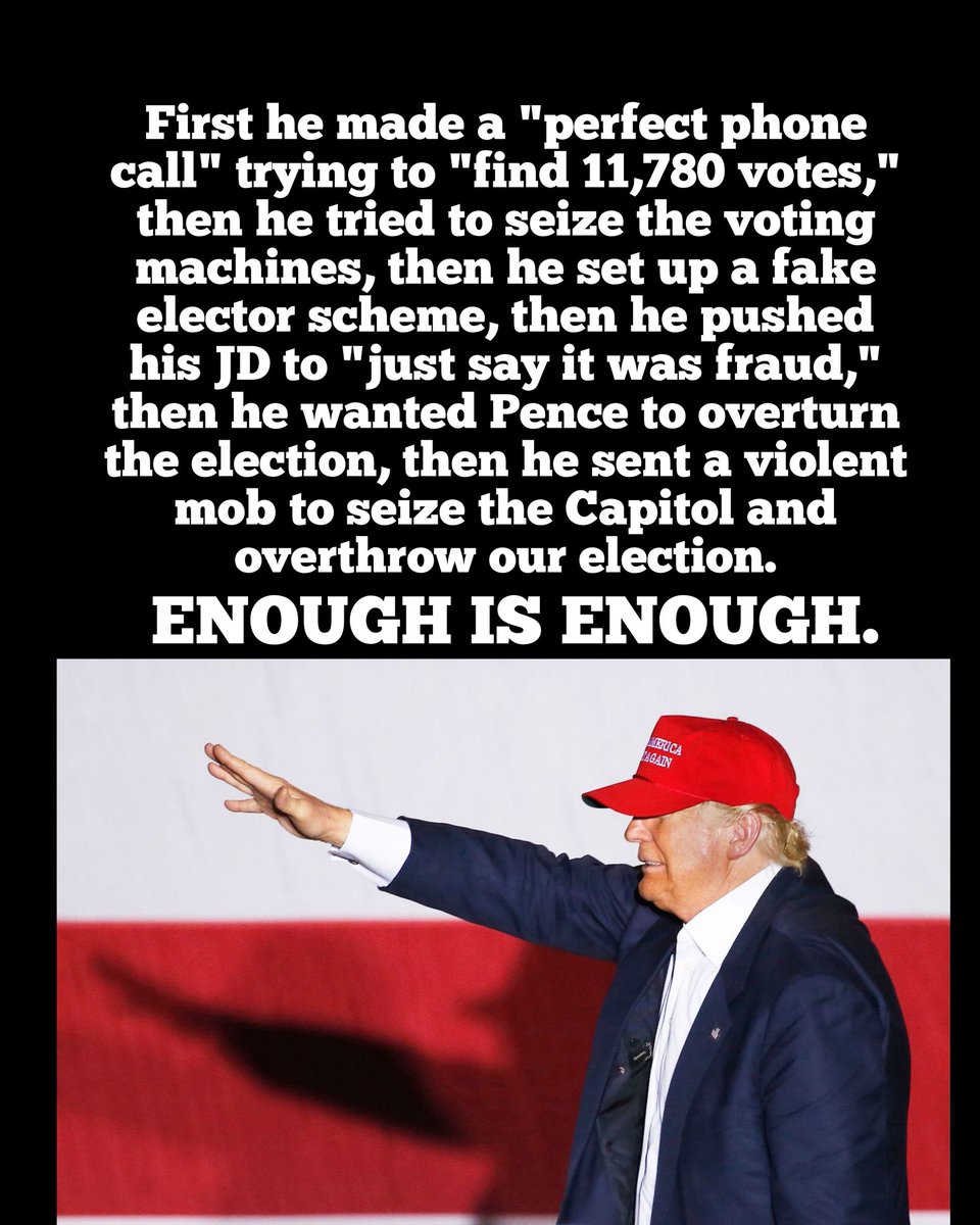 @MarcoAFrieri @TIME @RNCResearch I see he's setting the stage for Trump 'peaceful protest' aka insurrection #2. Hitler & Castro had one insurrection each before successfully ascending to dictatorship. Think long and hard about that! THIS IS NOT A DRILL!
#VoteBlueToSaveDemocracy
#StopTrumpToSaveTheWorld