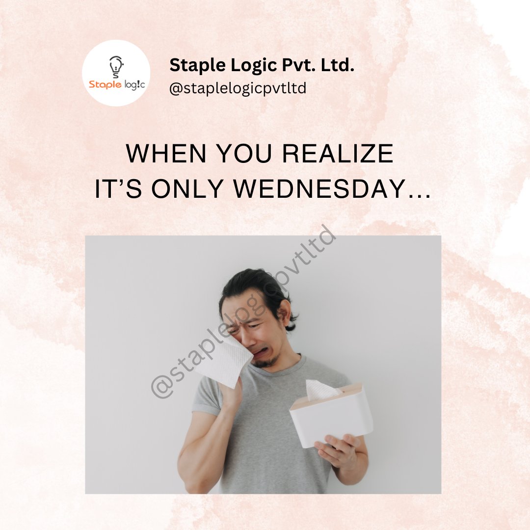 It's Only Wednesday!😭
.
.
.
#staplelogic #office #work #business #officedesign #homeoffice #workspace #officedecor #instagood #coworking #love #workplace #workfromhome #life #working #instagram