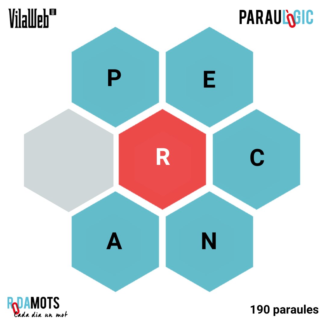 Dimecres 1 de maig - Paraules possibles: 190

▶️ vilaweb.cat/paraulogic