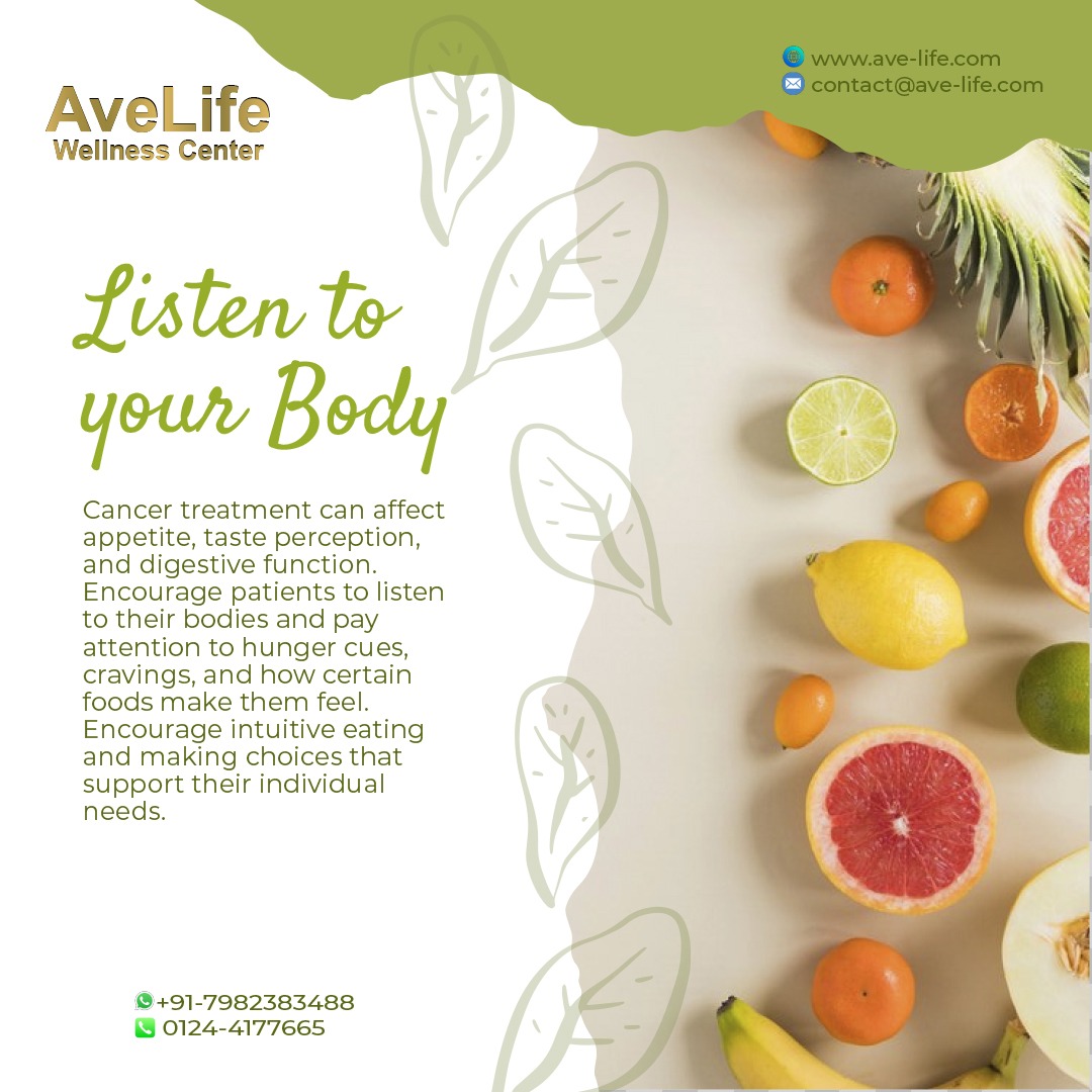 'Unlock the healing potential of nutrition! Get free diet counseling and holistic support at Avelife Wellness Centre for your cancer journey.🌱 #NutritionSupport #FightCancer #AvelifeCares'
#AvelifeWellness
#CancerSupport
#NutritionJourney
#HolisticHealing
#everyone