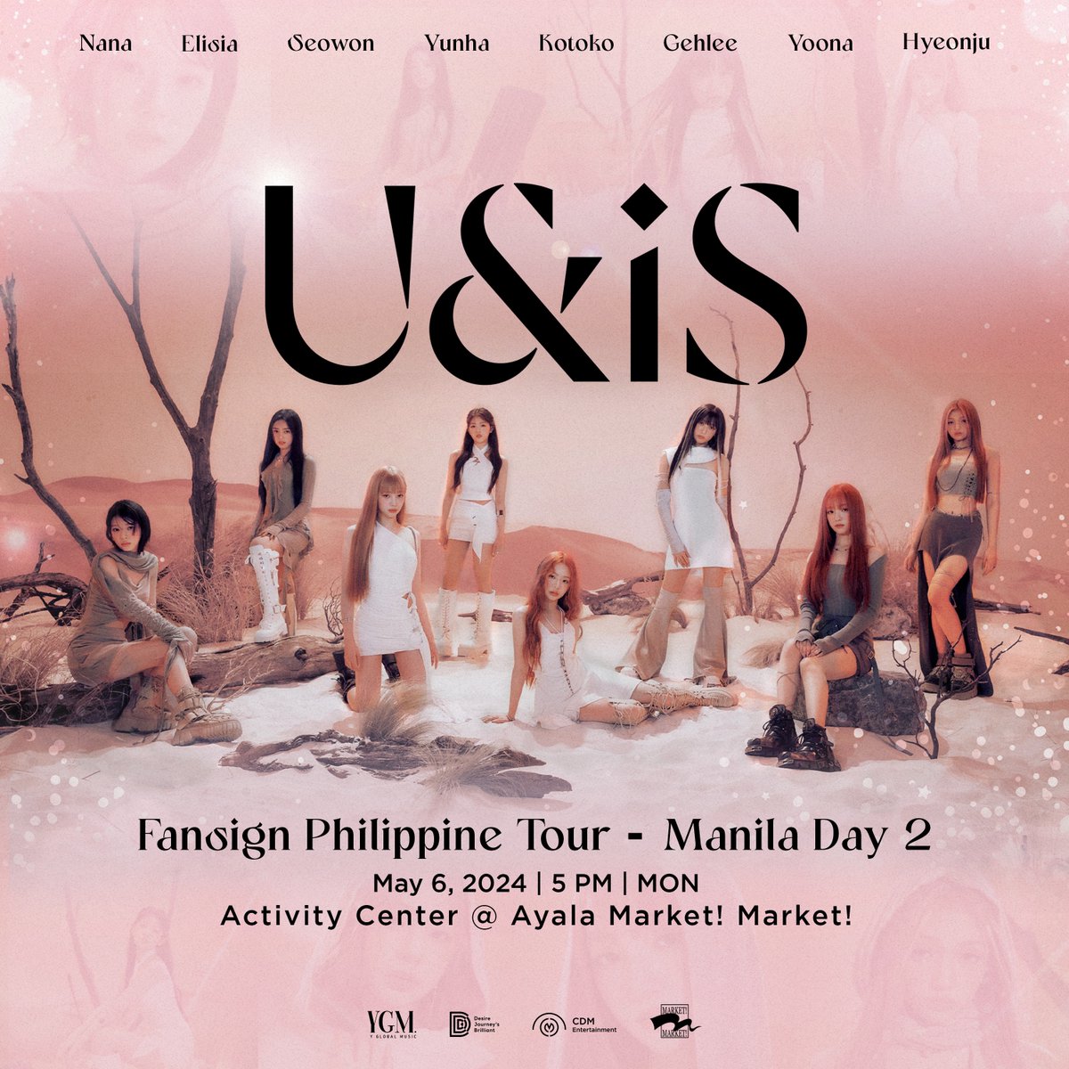 ICYMI: A third day has been added to UNIS' U&iS Fansign Philippine Tour in Manila! #UNISinMANILA_Day2 is happening on May 6, 5PM, at the Activity Center of Ayala Market! Market!

Get your WE UNIS albums via cdmentertainment.ph to join UNIS' fansign events on May 4, 5, and 6!…