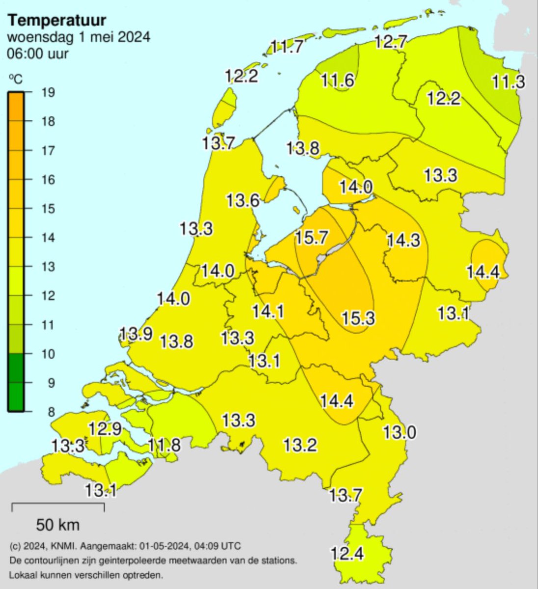 Goedemorgen. Op dit moment - zo vroeg op de dag - is Zeewolde volgens het KNMI het warmste plekje van |Nederland!