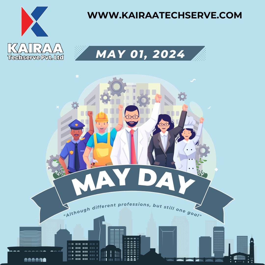 Labour Day Wishes! Celebrating the dedication and hard work of every individual contributing to the growth and prosperity of our society. You make a difference!

#kairaa #techserve #wishes #happylabourday #workersday #mayday #celeberate #2024 #follow #like #socialmedia #promo