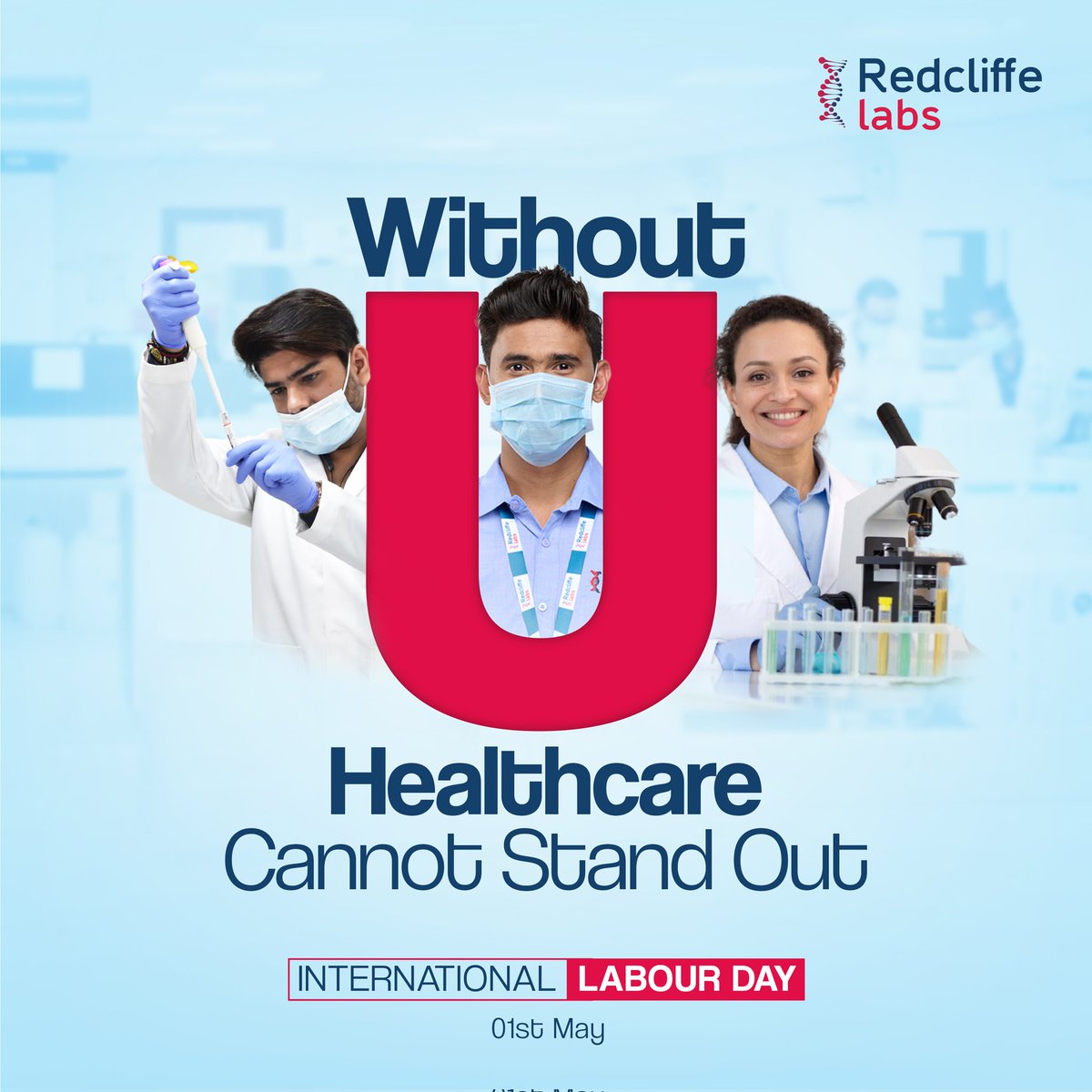 On International Labor Day, we celebrate the tireless efforts of healthcare professionals who keep us standing strong. From the front lines to behind the scenes, your hard work ensures our well-being. We at Redcliffe Labs honor and appreciate your invaluable contributions.