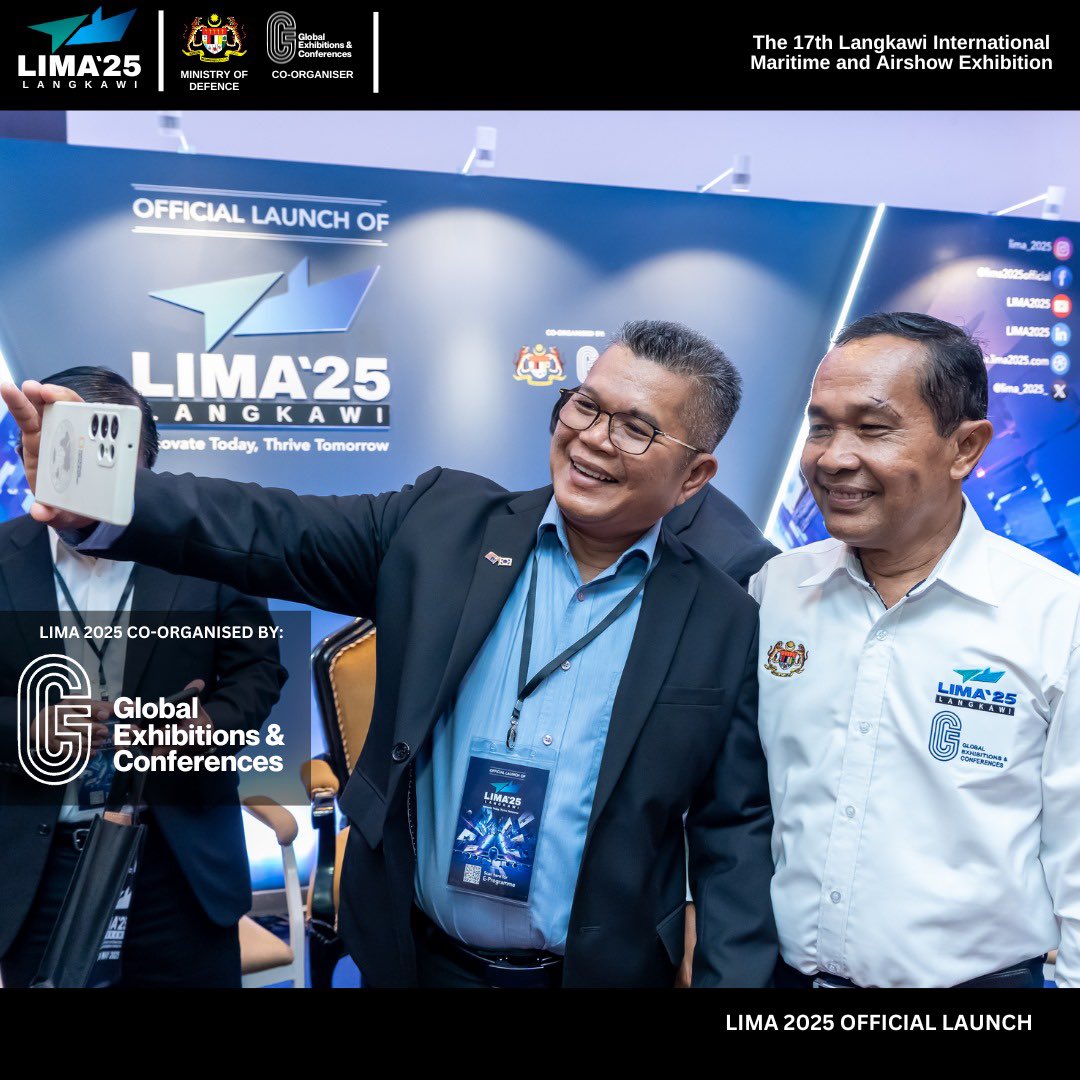 LIMA 2025 (@lima_2025_) on Twitter photo The launching event of LIMA2025 was attended by the Chief Secretary, Datuk Seri Isham bin Ishak, the Chief of Defence Forces, General Tan Sri Dato’ Seri Mohammad bin Ab Rahman, the Service Chiefs, Senior Officers from MINDEF and ATM. 
<a href="/MINDEFMalaysia/">MINDEF Malaysia</a> 
#launchinglima #lima2025 The launching event of LIMA2025 was attended by the Chief Secretary, Datuk Seri Isham bin Ishak, the Chief of Defence Forces, General Tan Sri Dato’ Seri Mohammad bin Ab Rahman, the Service Chiefs, Senior Officers from MINDEF and ATM. 
<a href="/MINDEFMalaysia/">MINDEF Malaysia</a> 
#launchinglima #lima2025
