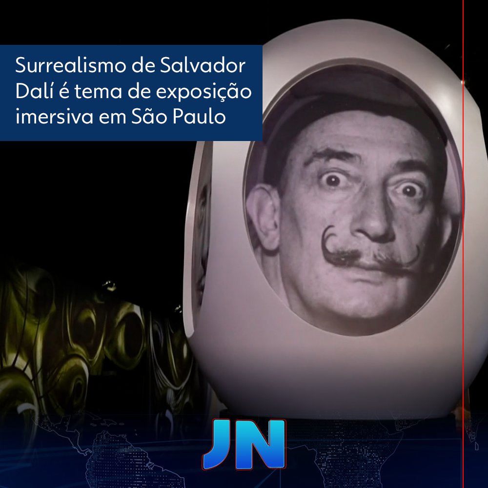 👨‍🎨🎨 EXPOSIÇÃO SURREAL | Toda a exposição foi desenvolvida pela própria Fundação Dalí. O visitante vai poder conhecer a reprodução detalhada do atelier onde Dalí pintou parte de suas obras primas, e entrar em uma viagem de realidade virtual glo.bo/3y13w71 #JN