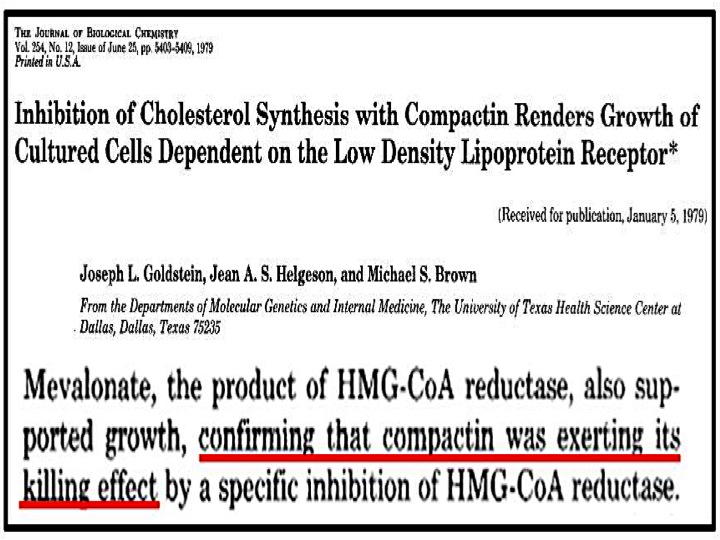 8/8 I hope you understand the insanity of interfering with Mevalonate production. Statins merely shift blood cholesterol into cells until those cells undergo apoptosis (cell death) YES, it make your 'numbers' look better, you just killed a load of cells to lower your LDL🙄🤣