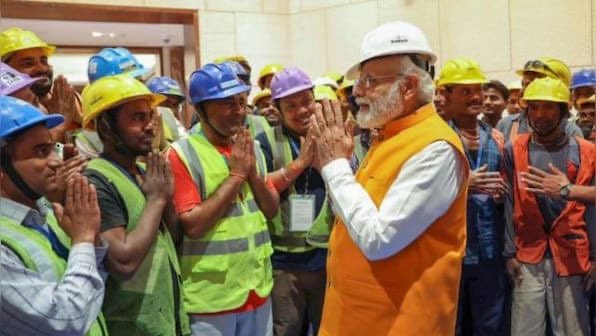 On this #worldlabourday bow down to every single person who has given his blood & sweat to making Bharat what it is today. Great Infrastructure is not only about great plans & vision but those who toil & make them into reality. And our country that’s being built anew every