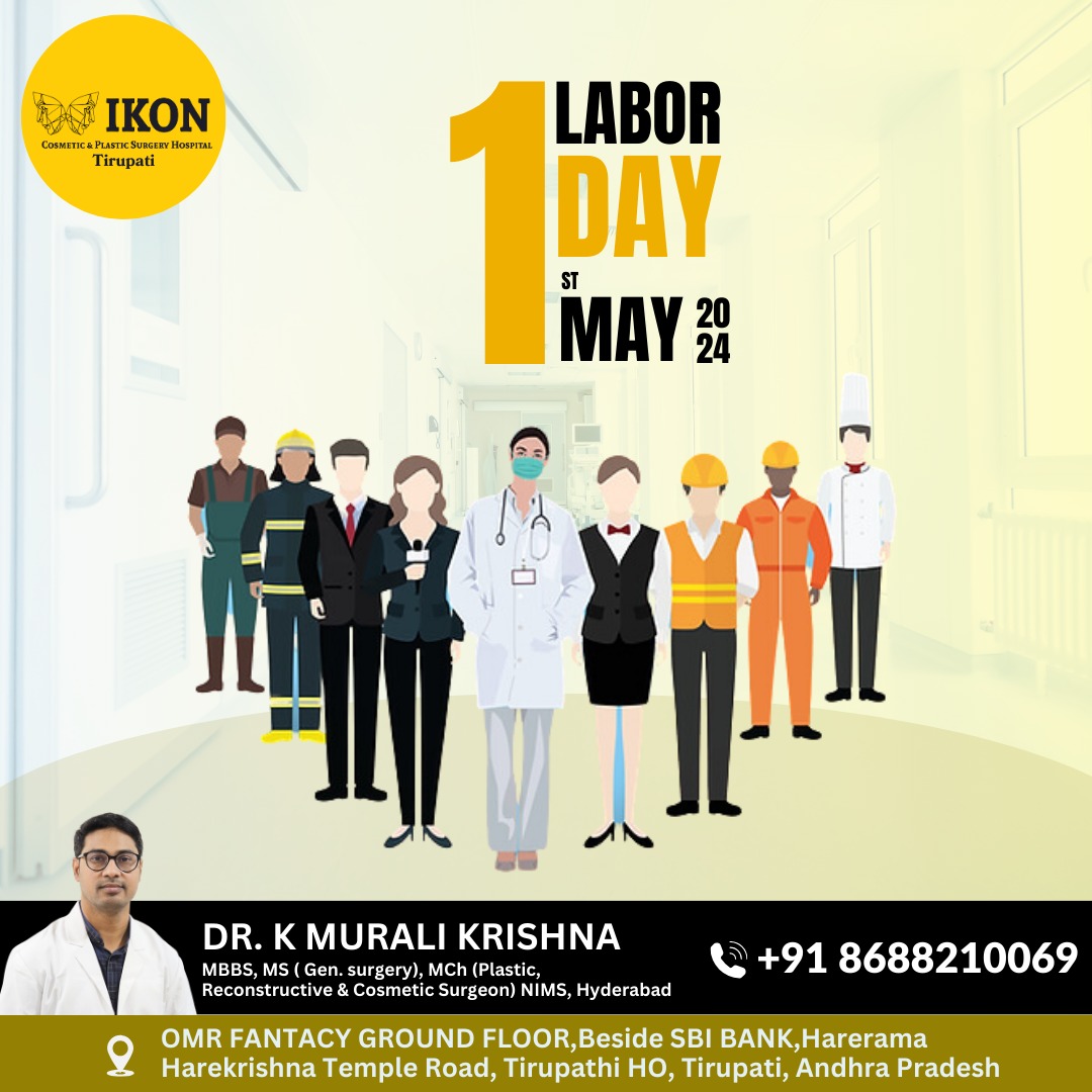 🎉🏥 Happy May Day from Ikon Hospital! 🏥🎉

Today, as we celebrate the spirit of labor and the contributions of workers worldwide, we extend our heartfelt gratitude to the incredible team at Ikon Hospital. 
#DrKMuraliKrishna #PlasticSurgeon #CosmeticSurgeon #IkonHospital