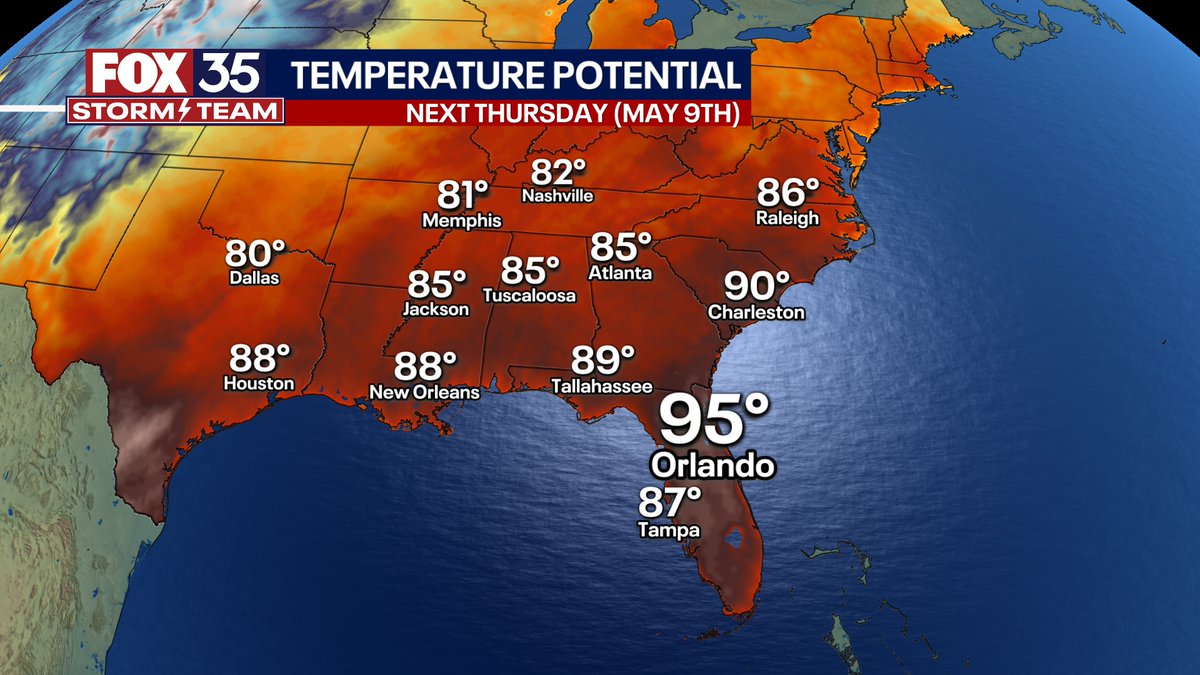 WELCOME TO MAY First 10 days of the month will be very warm to hot across the eastern U.S. with very cool conditions out west. The heat peaks between Wednesday May 8th and Saturday May 11th. Mid 90s appear probable across central Florida. 80s even as far north as Virginia and…
