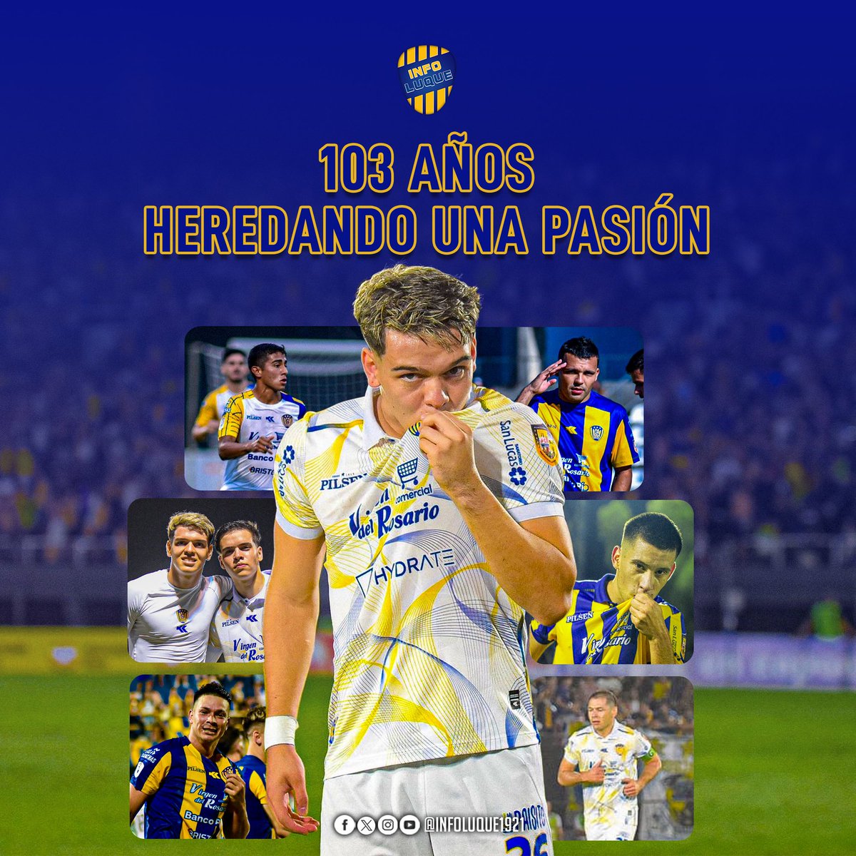 103 años siendo Luqueños desde antes de nacer.

103 años siendo una tradición que traspasa generaciones.

103 años heredando una pasión.

¡Feliz aniversario 103 Club Sportivo Luqueño!