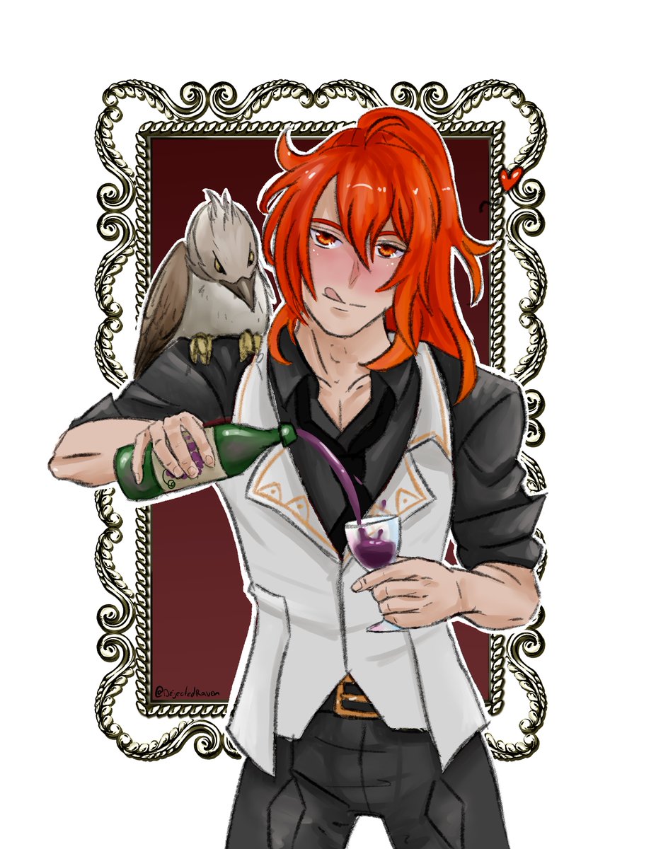 I am a few minutes late but #HappyBirthdayDiluc #genshin #diluc #dilucragnvindr #digitalartwork