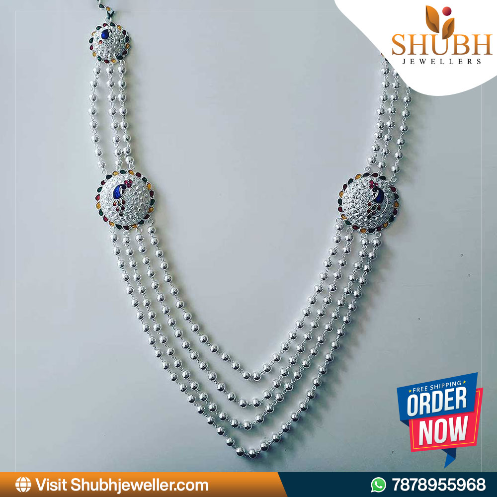 ShubhJeweller's tweet image. Adorn yourself with elegance wearing our Fancy Pure Silver Matar Mala Peacock Design Necklace.

To shop now with Shubh Jewellers, message us on WhatsApp at 7878955968 or visit our website shubhjeweller.com

#ShubhJewellers #PureSilverNecklace #MatarMala #Peacock
