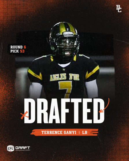 Congratulations to Terrence Ganyi LB. Selected by the #BC #Lions in the 6th Round, 53rd overall. #NothingRhymesWithOrange #WeAreTheLions #ThisIsOurPride #RoarLikeNeverBefore #Vancouver #BC #YVR #CFL @tganyi5_