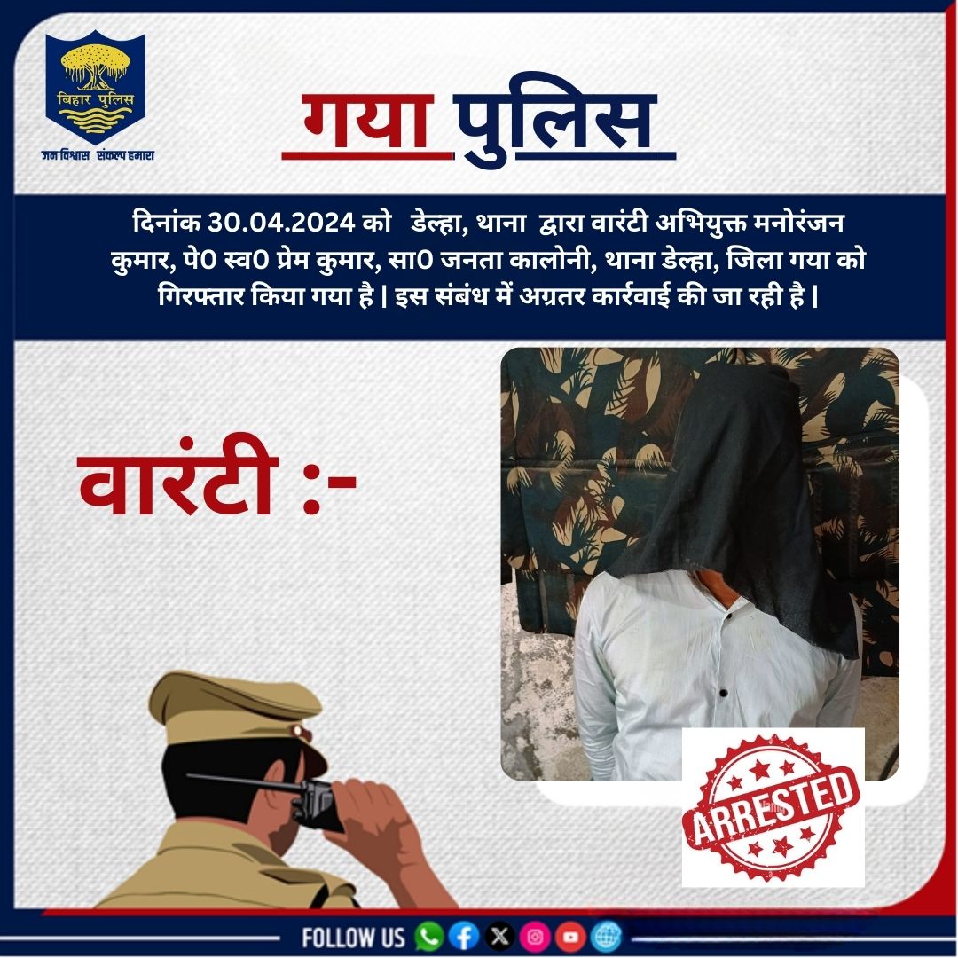 #GayaPolice
#gaya_police_at_your_service
#dial112
#HainTaiyaarHum
#knowyourpeople_knowyourpolice
#gayapolicenews