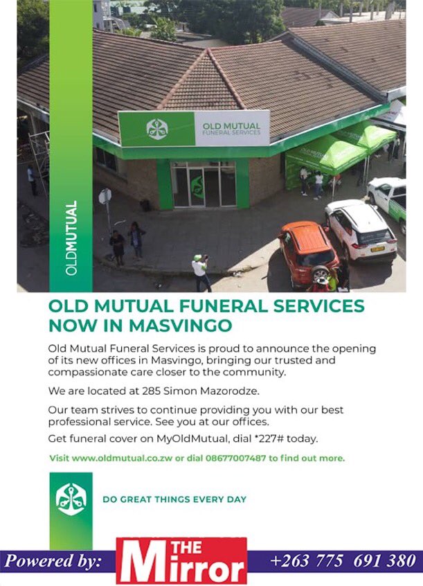 @PatienceMahamb1 Very very affordable with bus, and also groceries 

@OldMutualZW