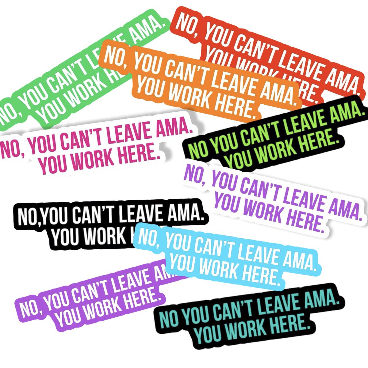 You guys seemed to really like these AMA stickers so in the spirit of Nurses Week approaching I figured why not an AMA pack and make them more for less to give to all your emotional support coworkers out there 🩺💊💉 #nursetwitter #nursehumor #nursesweek

brokeclothingaddict.com/stickerpacks/m…
