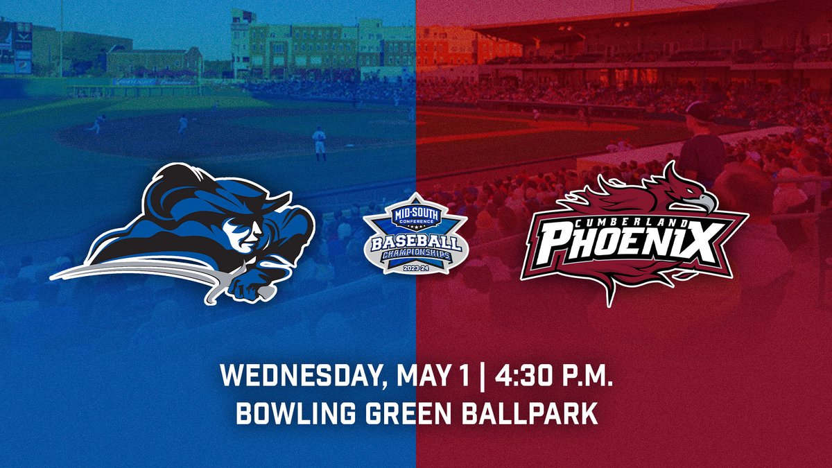 Postseason time in the Vette City! ⚾️

🆚 <a href="/GoCUPhoenix/">Cumberland Phoenix</a> 
⏰ 4:30 p.m. CST
📍 Bowling Green, Ky.
🏟️ Bowling Green Ballpark
📊 tinyurl.com/yrtmax4d
🎥 tinyurl.com/3cphw85a
🎟️ tinyurl.com/yp3avy6e

#GoBlueRaiders⚔️