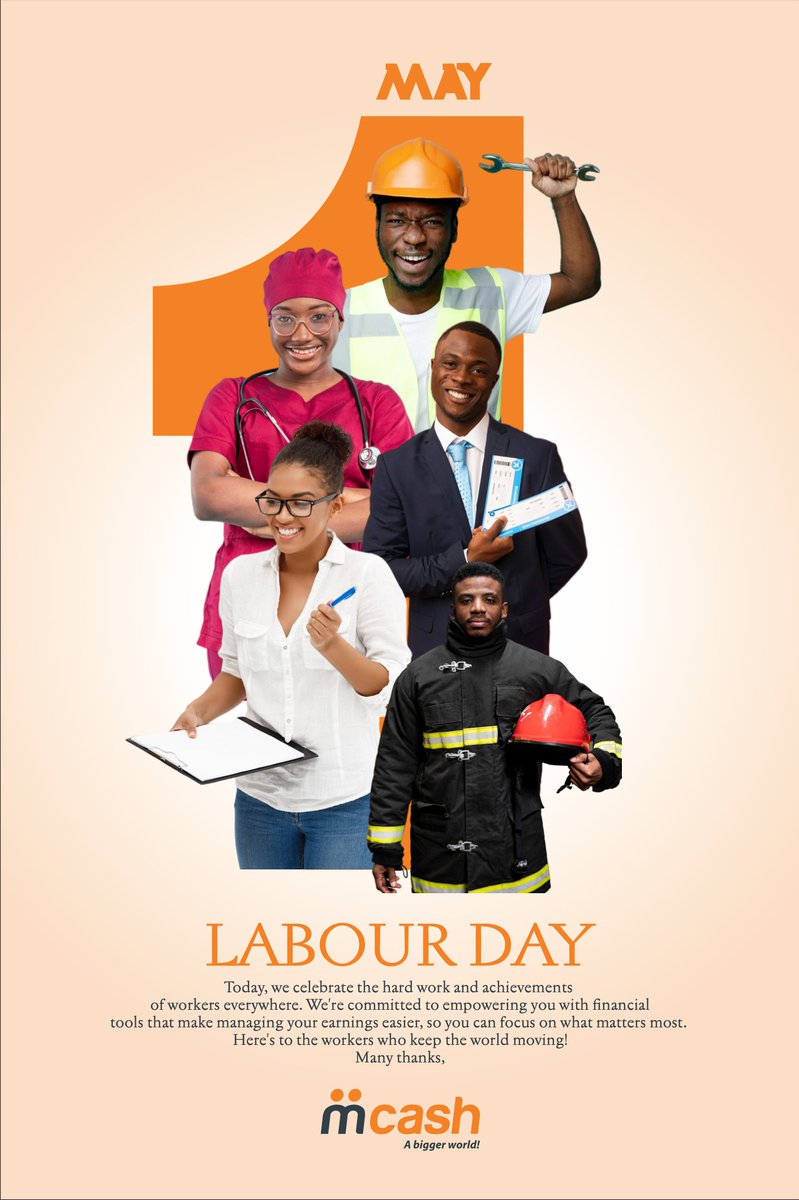 MCash Uganda Limited (@mcashuganda) on Twitter photo <a href="/Mcashuganda/">MCash Uganda Limited</a> celebrates you, our esteemed customers. Together we'll keep the world moving forward.
#abiggerworld #fintechinclusion #InternationalLabourDay <a href="/Mcashuganda/">MCash Uganda Limited</a> celebrates you, our esteemed customers. Together we'll keep the world moving forward.
#abiggerworld #fintechinclusion #InternationalLabourDay