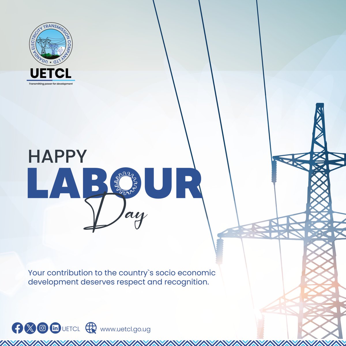 For your great contribution to the country's socio-economic development, we celebrate you. #HappyLabourDay!