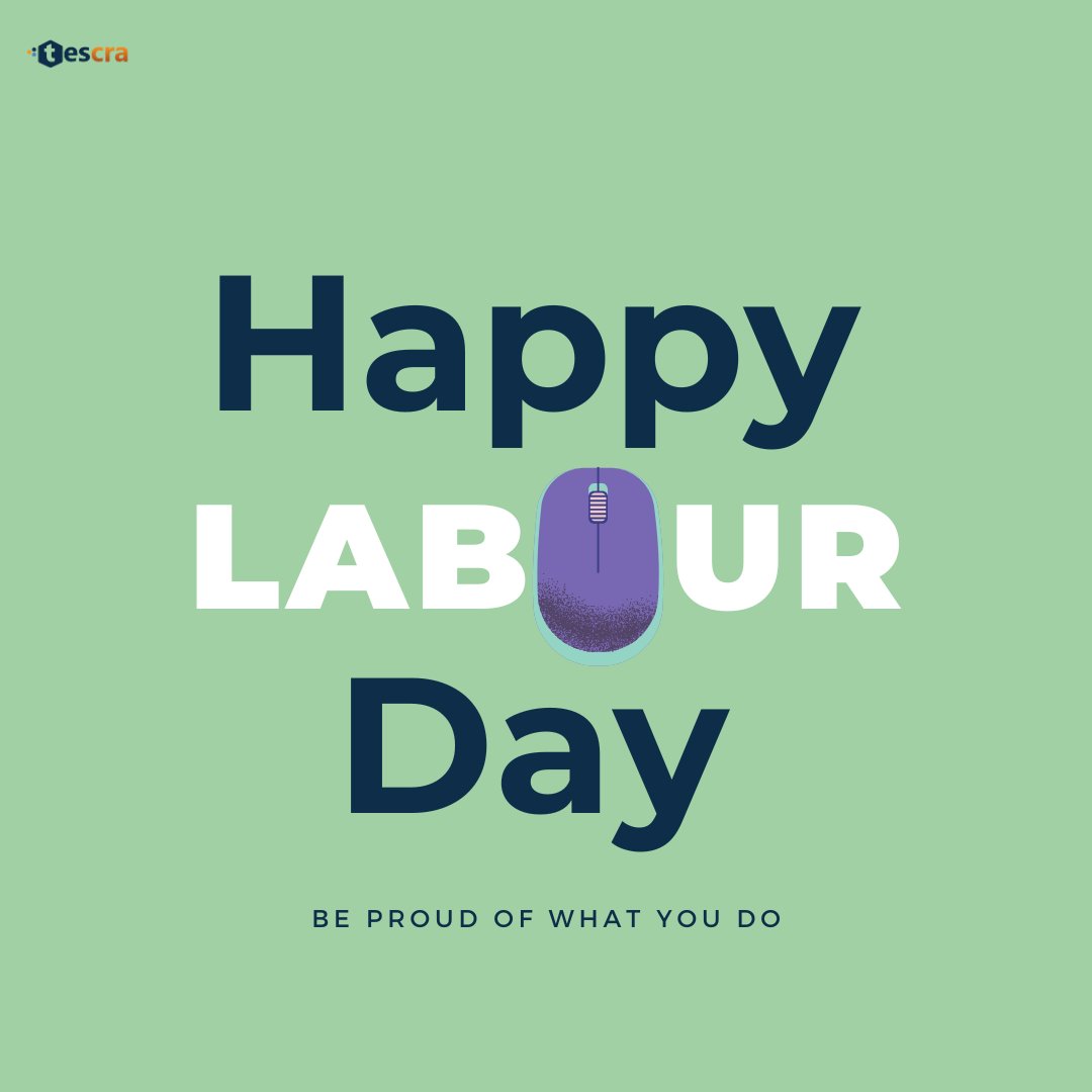 Today, we celebrate the hard work and dedication of workers everywhere. 

At Tescra, we're proud to support our talented team who drive innovation and excellence in the tech industry. 

Happy Labour Day!

#Tescra #LabourDay2024  #WorkersDay #InternationalWorkersDay  #selfcare