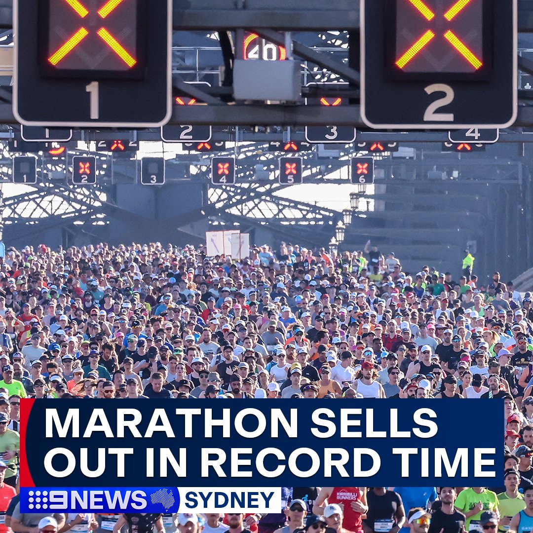 With an unprecedented amount of registrations, the Sydney Marathon is officially sold out. 7,000 more people signed up compared to last year, meaning it will be the largest marathon to ever take place in Australia. #9News