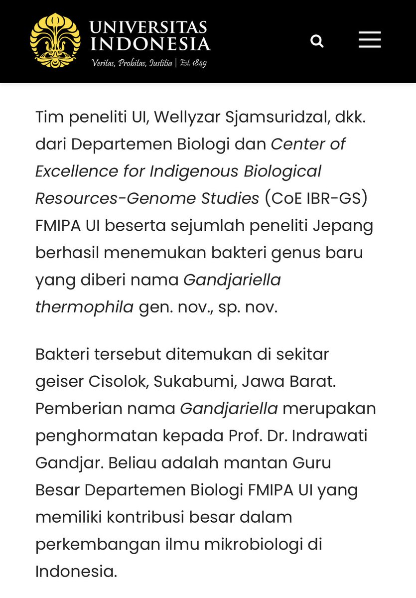 Tokoh saintis yg diperanin Bu Christine Hakim di serial The Last of Us kemungkinan besar diadaptasi dr Prof Indrawati Gandjar, guru besar Departemen Biologi FMIPA UI yg berfokus di bidang mikologi (ilmu ttg jamur). Nama beliau bahkan jg jd inspirasi penamaan genus bakteri baru