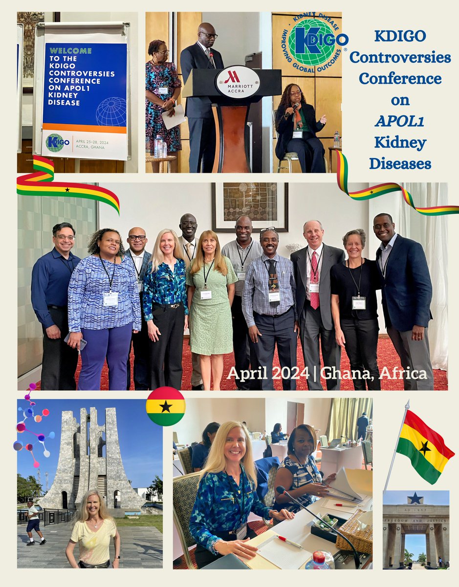 🙏🏽Honored to join @goKDIGO ‘Controversies Conference on #APOL1 #KidneyDiseases’ ★Ghana🇬🇭, Africa🌍 🎤Stimulating dialogue to help guide #KDIGO & 🌏on therapeutic management➕future research in APOL1 kidney diseases🧬| 🙌🏾@nicholejeff | @GbadegesinLab | @PrAniang | @kirkcampbell🤝🏽