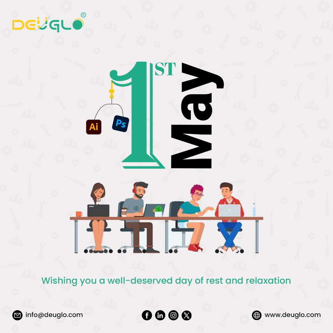 Happy 'May Day' to all the deserving employees around the world! 
Let's all gather together and welcome the wonderful May!🚀💻

#MayDay #MayDayWishes #employees #labourday #May1st #labourday #Deuglo #TechLife #DigitalFuture   #TechCelebration #workers #employeeday