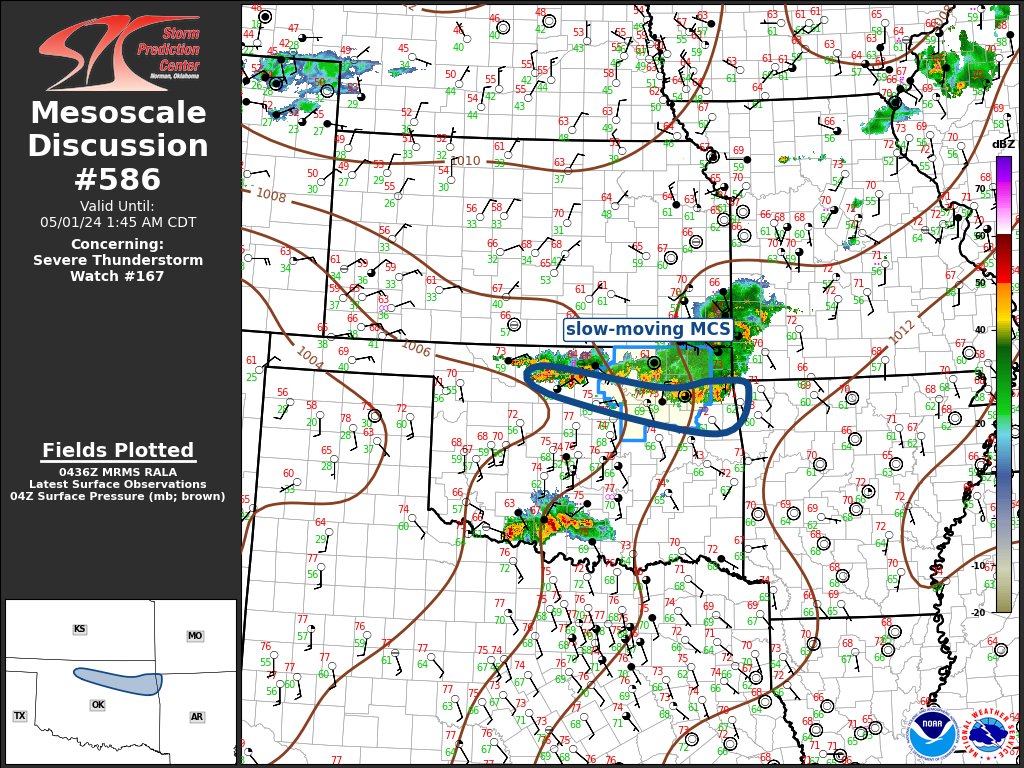 11:42pm CDT #SPC_MD 0586 , #arwx #okwx, spc.noaa.gov/products/md/md…