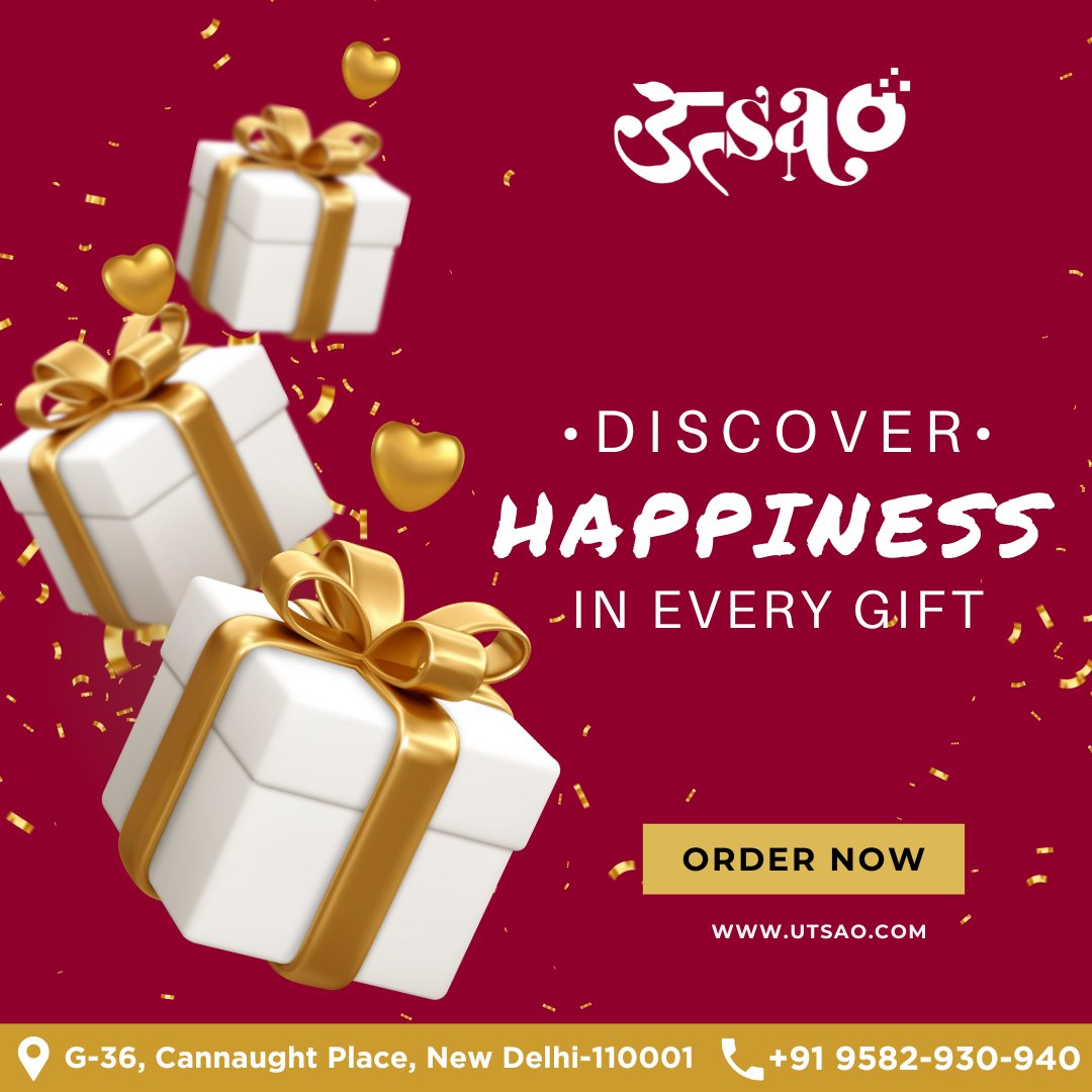 'Discover the joy in every gift with UTSAO - where happiness finds its perfect match!
.
Contact us for order
📞+91 9582-930-940
📨 info@utsao.com
🌐 utsao.com
.
#gifts #joyfulgiving #happinessfound #giftideas #spreadlove #giftingplatform #perfectmatch #giftsmadeeasy