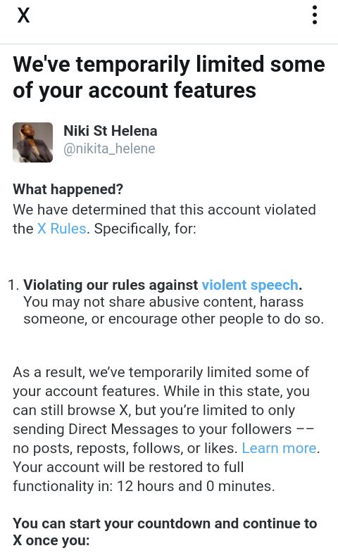 kati which triggered people reported my account?