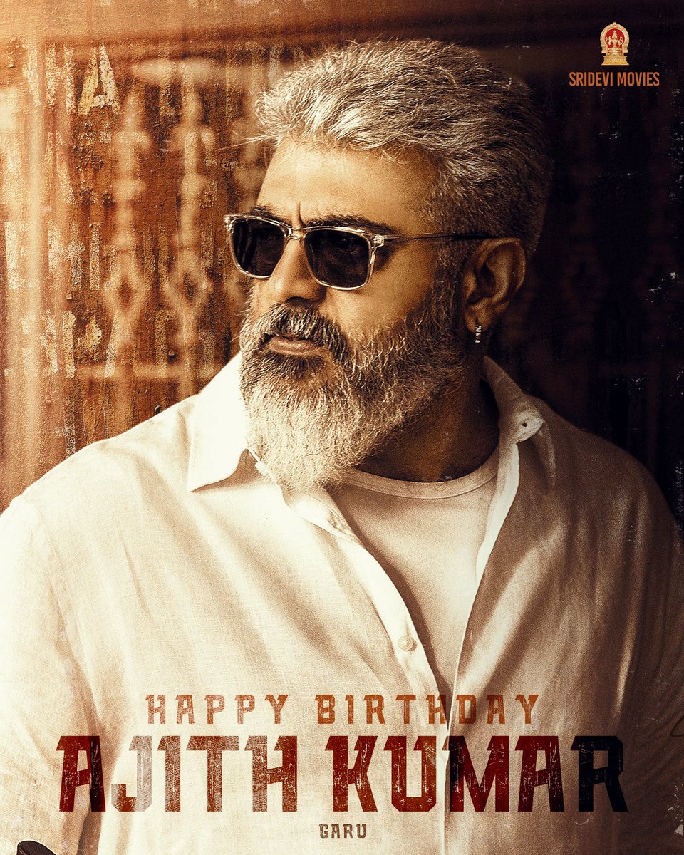 Wishing the most humble, much inspiring and extraordinary actor, #AjithKumar garu a Happy Birthday 😇 #HBDAjithKumar 💐 May you be blessed with good health, great success and all the happiness in the world always.