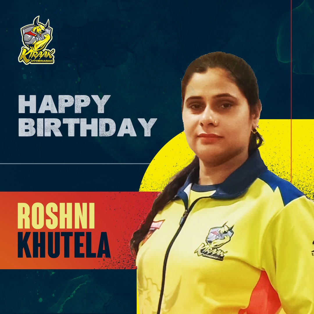 Happy Birthday to Kiraak Hyderabad’s Roshni Khutela. May your focus, strength, and strategies lead you to victory in both the game and life.🎂

#HappyBirthday #RoshniKhutela #WomenArmWrestling #ArmWrestler #ArmWrestling #KiraakHyderabad #ProPanjaLeague #KiraakModeOn #BharatKaKhel