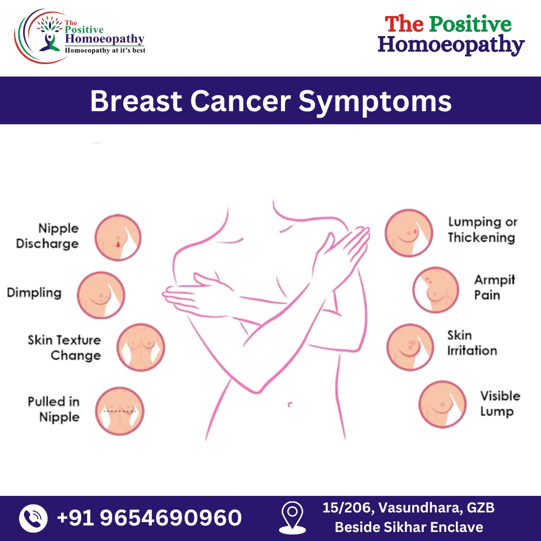 Symptoms of Breast Cancer and its Treatment
Let's embrace wellness together
Book Appointment homoeopathy clinic near me:
thepositivehomoeopathy.com
Call Us: +91 9654690960

#BreastCancerAwareness #HomeopathyHeals #BreastCancer #BreastCancertreatment #health #HomeopathicCare