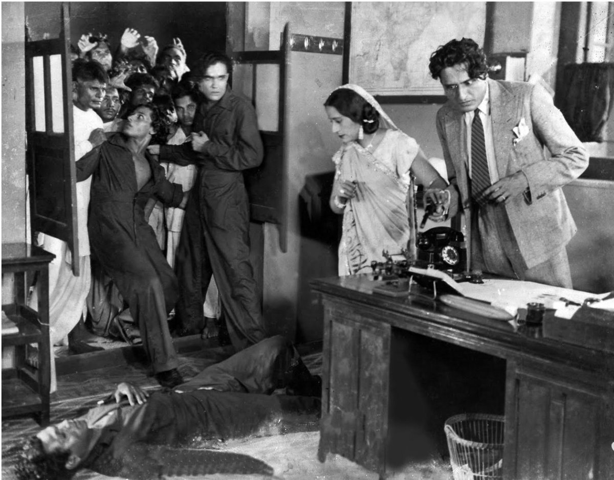 #InternationalWorkersDay This is a still from, Mill Mazdoor, the only movie written by the great Urdu/Hindi writer Premchand. The movie was about the rights of factory workers & their agitation against the mill owners. The movie was produced by Ajanta Cinetone & directed by…