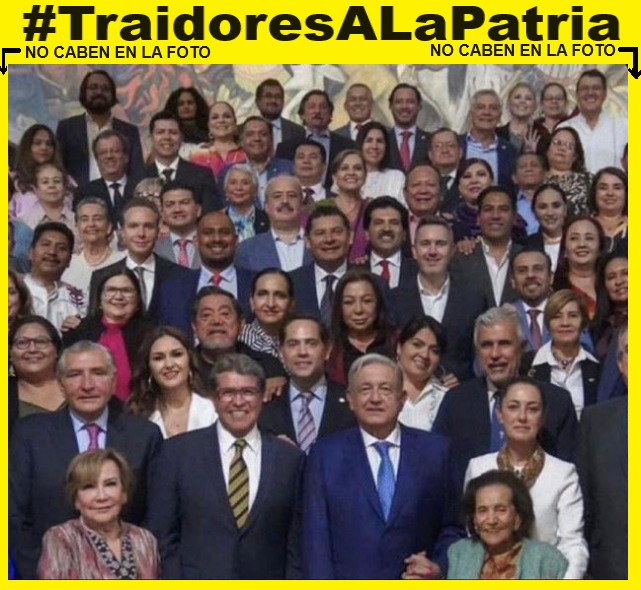 Ⓧ
𝙏𝙧𝙖𝙞𝙙𝙤𝙧𝙚𝙨 𝙖 𝙡𝙖 𝙋𝙖𝙩𝙧𝙞𝙖
NO CABEN EN ESTA FOTO...  existe una foto donde salen todos. luego se las paso..... 
#TraidoresALaPatria #NarcoPresidenteAMLO51 #ContéstameClaudia #LaCandidataDeLasMentiras  
Yo mejor con #Xochitl2024