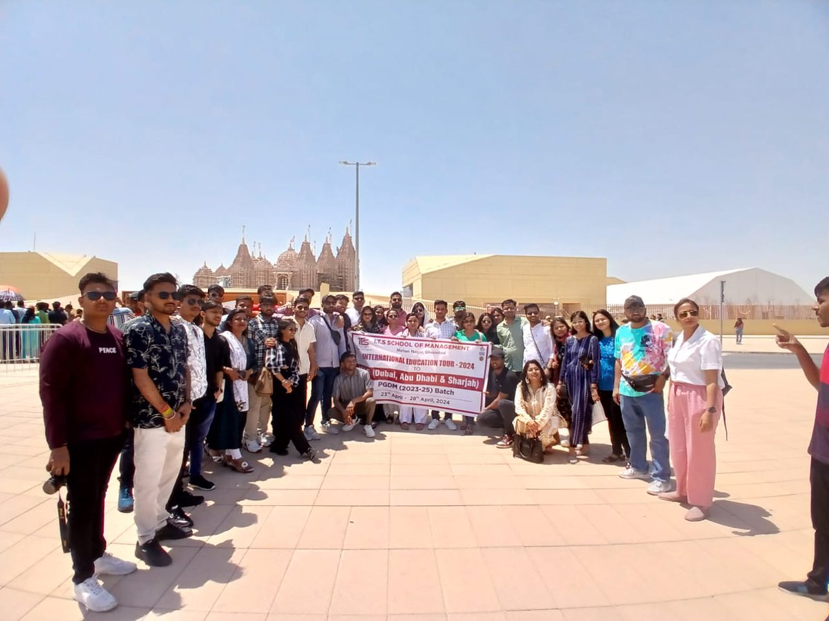 International Education tour to UAE (Dubai, Sharjah and Abu Dhabi)
I.T.S School of Management, Ghaziabad organized an International Education Tour to UAE (DUBAI, SHARJAH and ABU DHABI) for PGDM (2023-25) batch.
