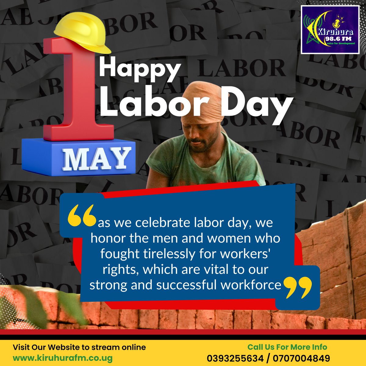 On Labour Day, we celebrate the hard work and dedication of every worker, Happy Labor day 2024