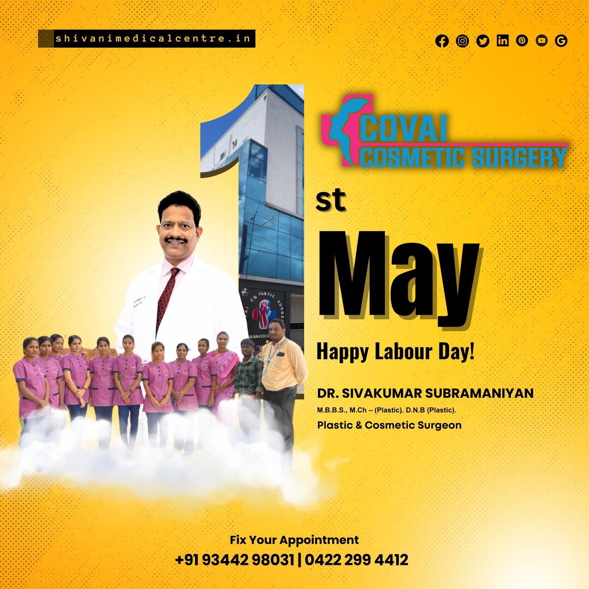 Wishing all a Happy Labour Day!

A big thank you to our healthcare professionals for your dedication to our patients.

#labourday #LabourDay2024 #Labour #LabourParty #labourdaysale #labourdaycelebration #coimbatore #plasticsurgeon #plasticsurgeryhospital #cosmeticsurgeryclinic