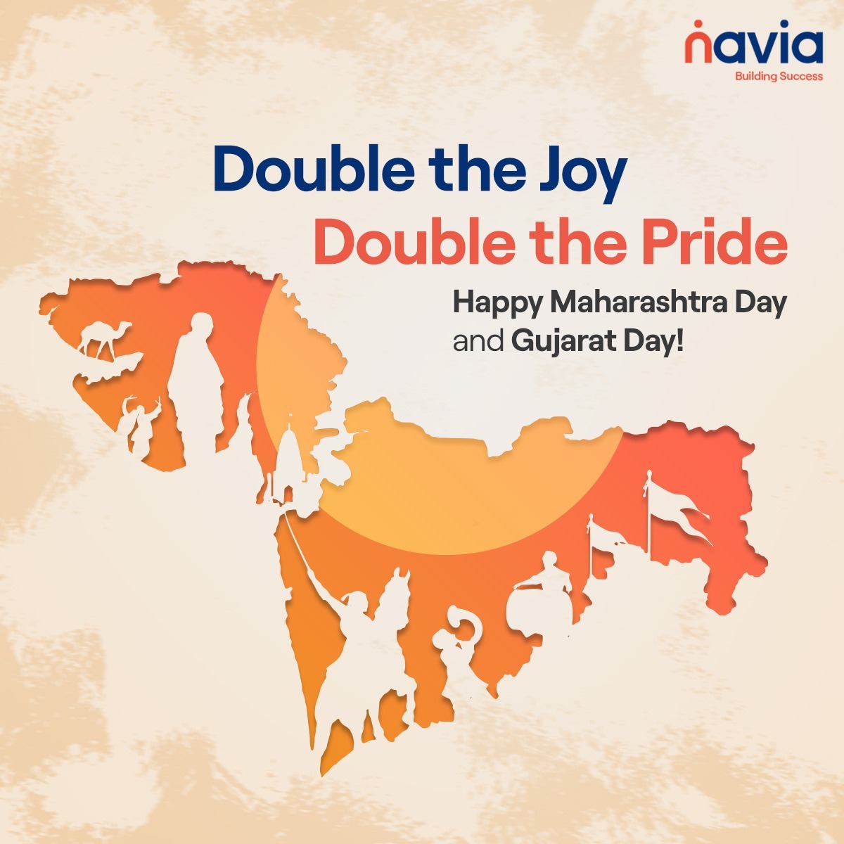From forts to flavors, Maharashtra & Gujarat have it all! Here's to celebrating their rich heritage!

Happy Maharashtra & Gujarat Day from Navia!

#MaharashtraDay #GujaratDay #Navia #TrustedTradingPartner #TradeSmart #FinancialFreedom #InvestingJourney #StockMarket #Trading