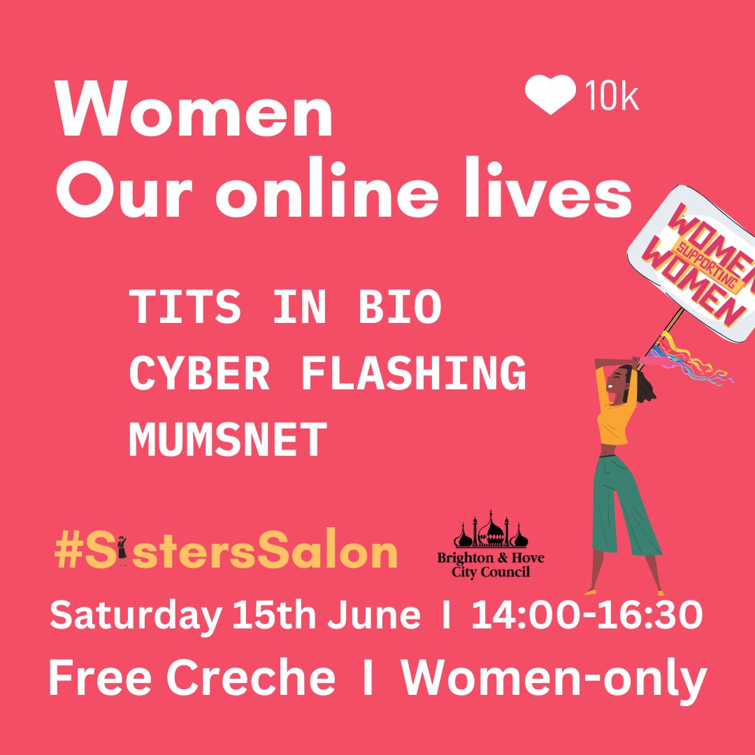 OUR ONLINE LIVES #SistersSalon 3rd Saturday of every month SAT 15TH JUNE I 2PM I FREE CRECHE I WOMEN ONLY Now that digital flashing is a crime (YEY) & the first man has been convicted and sentenced (YEY) what else can be done? tickettailor.com/events/sisters…