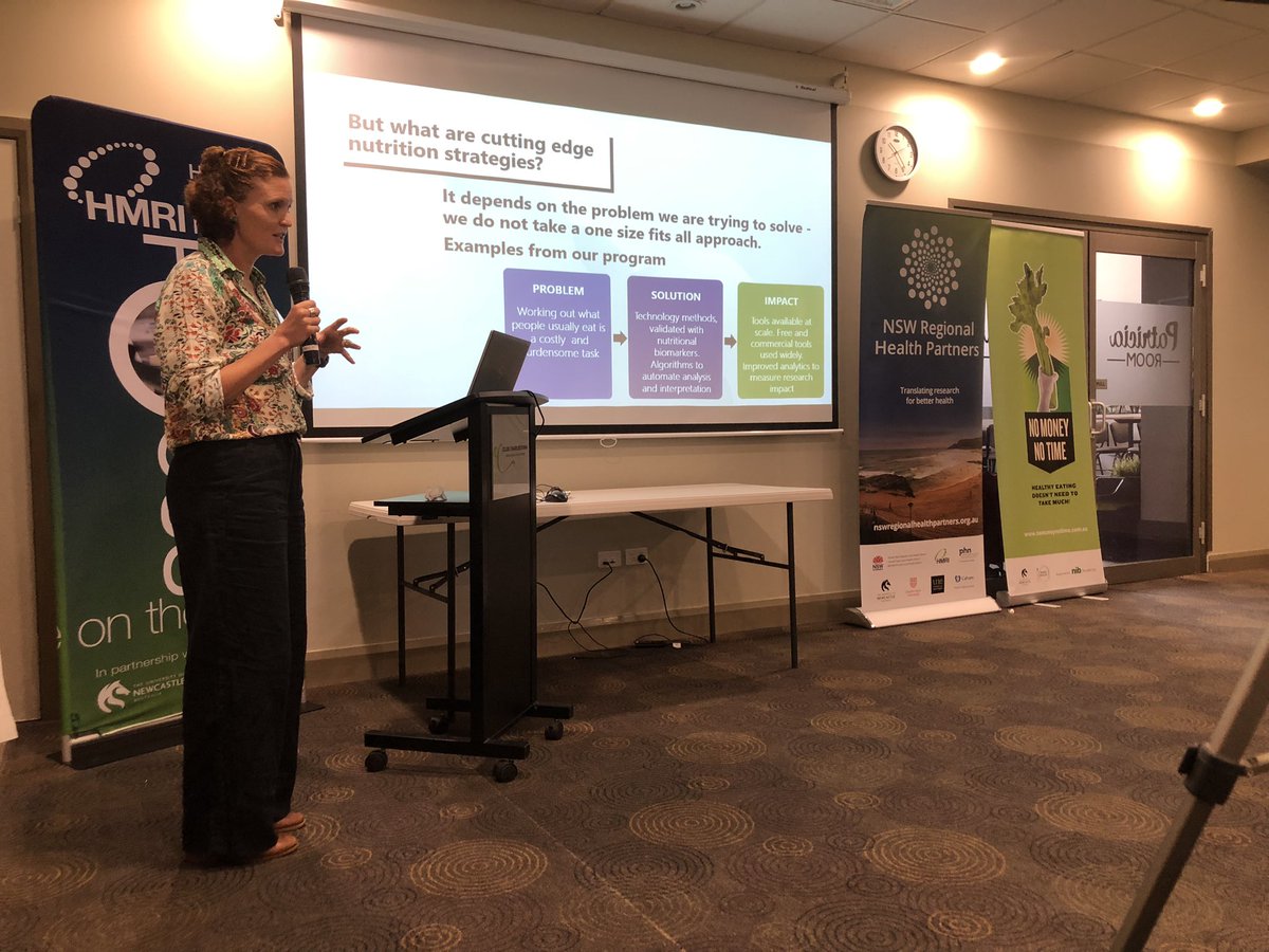 <a href="/ProfTBurrows/">Tracy Burrows</a> talking to the community about the cutting edge #Nutrition strategies used by our Food and Nutrition Research Program researchers  <a href="/UONnutrition/">UON Nutrition</a> <a href="/HMRIAustralia/">Hunter Medical Research Institute (HMRI)</a> <a href="/RegionalHealth1/">NSW Regional Health Partners</a>