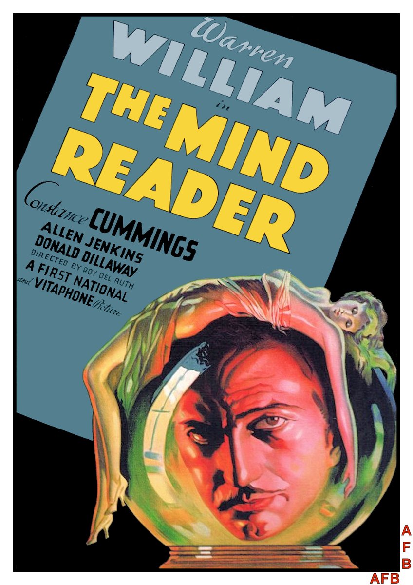#ComingUpOnTCM

THE MIND READER (1933) Warren William, Constance Cummings, Allen Jenkins
Dir.: Roy Del Ruth 10:45 AM PT

A fake mentalist tries to go straight, only to end up in jail,

1h 9m | Drama | TV-PG

#TCM #TCMParty #PreCode