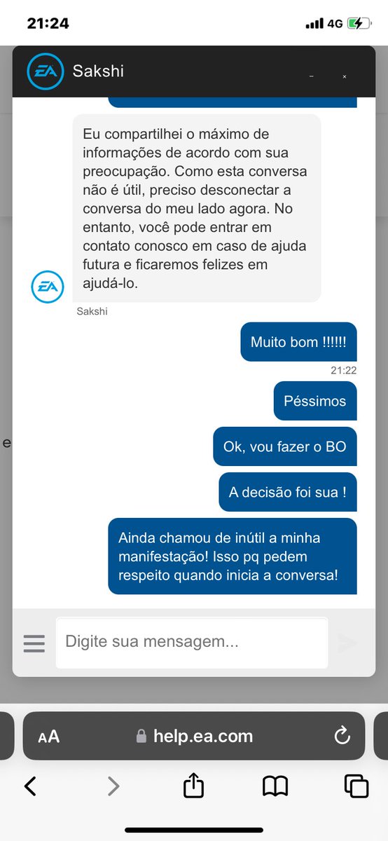 Jorge_bruno's tweet photo. @EAHelp é sério que é esse nível de atendimento que dão ? https://t.co/EEGrd04qB0