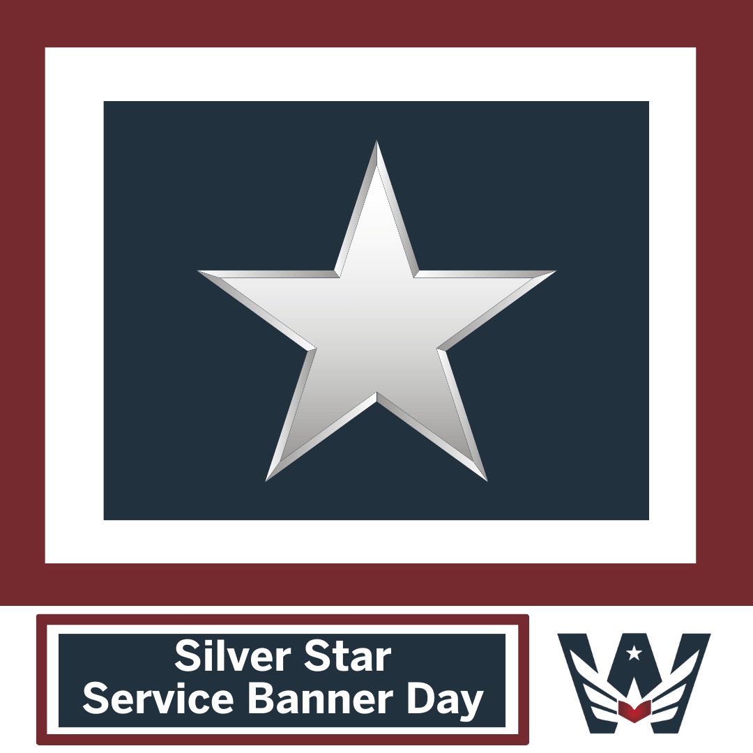 It's Silver Star Service Banner Day - recognizing those awarded The Silver Star Medal, and honoring the sacrifices of wounded and ill veterans.

#SilverStarServiceBannerDay #SilverStarMedal #Veterans #SupportOurVeterans #UnitedStatesMilitary  #WillingWarriors #WarriorRetreat