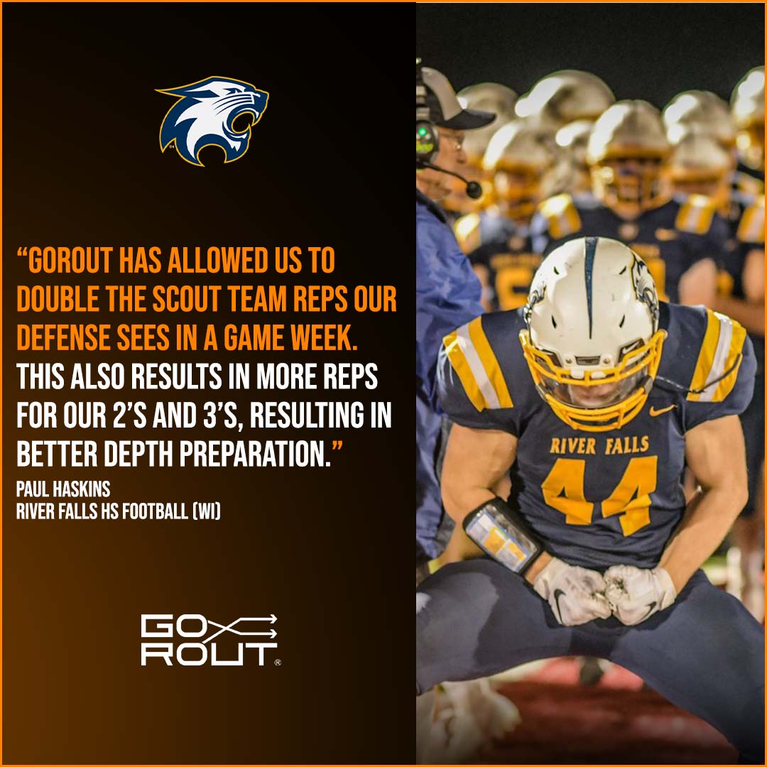 Make sure your players get the reps they need to succeed on game day 💪 With GoRout Scout, teams are able to see twice as many reps as traditional practices. Visit gorout.com to get started
