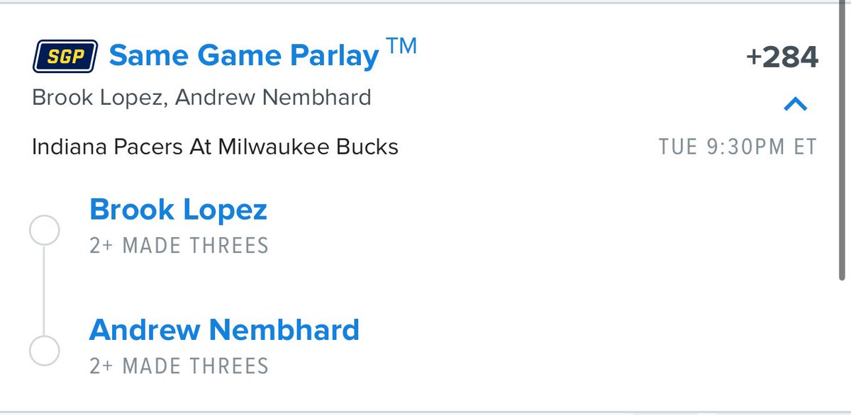 My #NBA Bucks/Pacers 3’s SGP ☔️ 

+284 🫡all have been money lately and are playing for something tonight 

Are we eating with this play? #GamblingTwitter #SportsBettingX #SportsBettingX    #NBATIP #NBAPARLAY