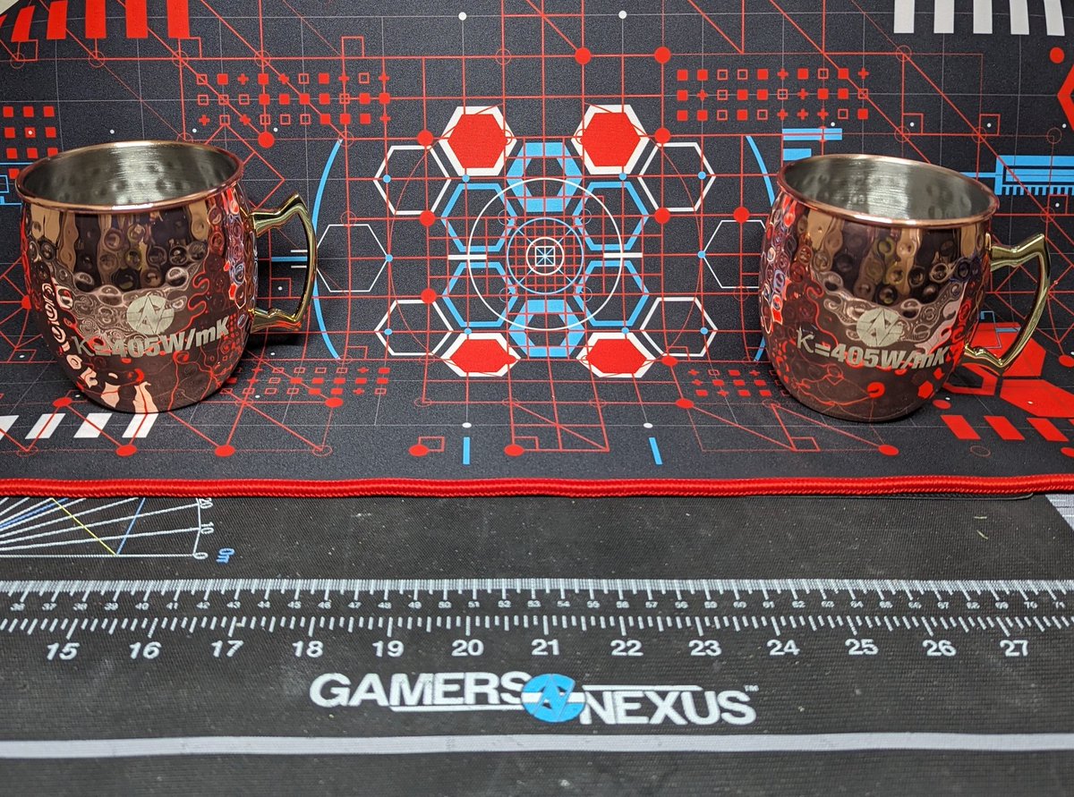 Thanks @GamersNexus for a few new additions to go with the GN Mat!

My wife & I are excited to do some of our own thermal testing with these cups. While we watch some more EKWB indepth investigation by the GN Team!