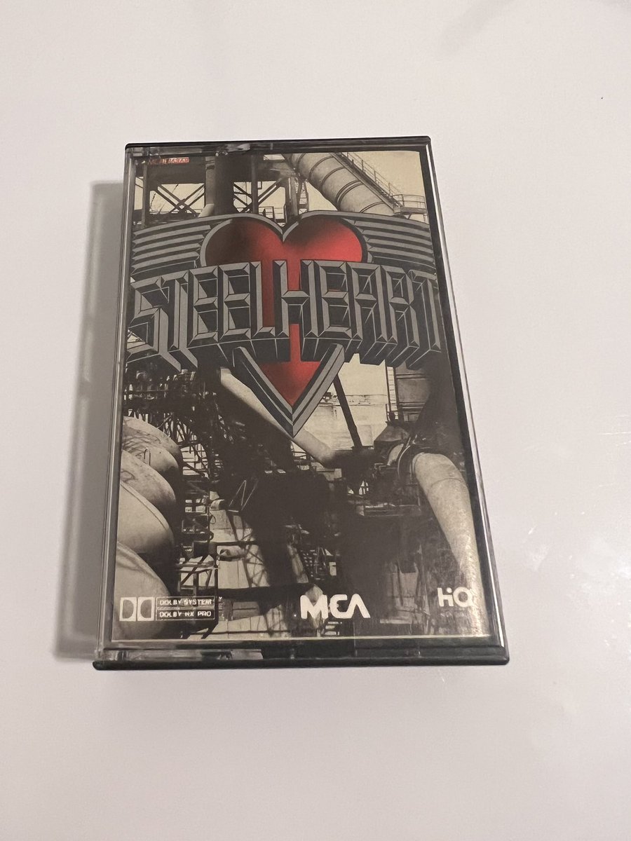 Came across my old cassettes from back in the day. I’m gonna post some of these ancient relics. Here’s the 1st one:  Steelheart’s debut with the original cover. #OldCassettes #GlamMetal #HairMetal #ShittyWayToListenToMusic